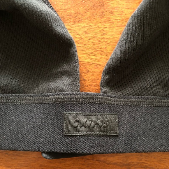 Skims cotton rib plunge bralette - Picture 2 of 3